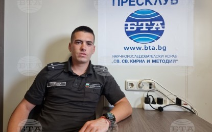 <p>Lieutenant Stanislav Stefanov, RSV 421 Third Engineer<em> (BTA Photo/Konstantin Karagyozov)</em></p>