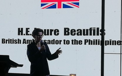 <p><strong>NEW TRADE SCHEME.</strong> British Ambassador to the Philippines Laure Beaufils during the 2nd Embassy Night at Hotel Okura Manila on Wednesday (April 26, 2023). Various members of the diplomatic corps and industry leaders were present during the event. <em>(Photo by Joyce Rocamora)</em></p>