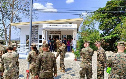 <p><strong>OPEN. </strong>The first community health care center of Barangay San Joaquin, Sarrat, Ilocos Norte is inaugurated Friday (April 28, 2023). The project is part of the "Balikatan Exercises 2023" Engineering Civic Action Project under the Enhanced Defense Cooperation Agreement between the Philippines and the United States. <em>(Contributed photo by David Jude Pitpitan)</em></p>