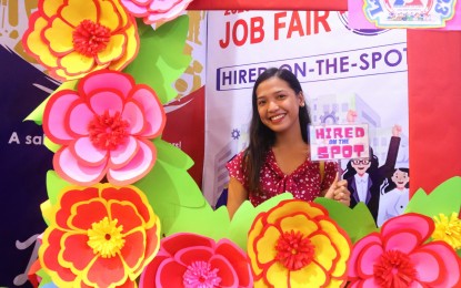 <p><strong>HIRED</strong>. Ailyn B. Bañares, 22, of Bacacay, Albay is among the job seekers who got hired on the spot during the Labor Day job fair at the Ayala Malls in Legazpi City on Monday (May 1, 2023). DOLE-Bicol Regional Director Ma. Zenaida A. Angara-Campita said she expected more applicants would be hired on the spot.<em> (Photo from DOLE-Bicol's Facebook page / Earl Marc Mari Ordan)</em></p>