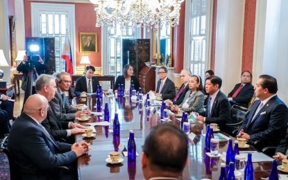 <p><strong>NUCLEAR INVESTMENT.</strong> President Ferdinand R. Marcos Jr. meets with top executives of NuScale Power Corporation in Washington, D.C. on the sidelines of his working visit to the United States on May 1, 2023. The Philippines and the US signed Friday (Nov. 17, PH time) the civil nuclear cooperation deal, or the 123 Agreement, which will allow the transfer of US-origin nuclear technology to the Philippines. <em>(Photo courtesy of PCO)</em></p>