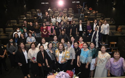 <p><strong>WOMEN’S NETWORK</strong>. Senator Loren Legarda join the Climate Change Commission (CCC) officials and other stakeholders during the launch of Women's International Network on Disaster Risk Reduction in the Philippines at the Director’s Club, SM Mall of Asia, Pasay City on April 27, 2023. Legarda reiterated that climate change affects men and women differently, with women being more vulnerable due to cultural and societal roles and prevailing gender inequalities.<em> (Photo courtesy of CCC)</em></p>