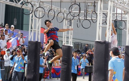 <p>Mark Julian Rodelas, gold medal, obstacle course racing men’s individual class <em>(Courtesy of POC-PSC Media Bureau)</em></p>