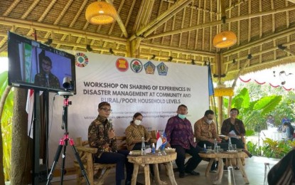 <p><span style="font-weight: 400;">Poor village/household and community-level disaster management sharing of experiences workshop. <em>(ANTARA/ HO-Kemenlu/FR)</em></span></p>