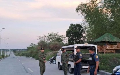 <p><br /><strong>POLICE PATRO</strong>L. Personnel of Bacolod City Police Office Station 10 conduct mobile patrol along the Bacolod-Negros Occidental Economic Highway in Barangay Cabug on Tuesday morning (May 9, 2023). All police stations in the city have been directed to increase visibility in their respective areas of jurisdiction. <em>(Photo courtesy of Bacolod City Police Office)</em></p>