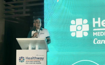 <p><strong>HEALTH CARE.</strong> Ayala Corp. chairman Jaime Augusto Zobel de Ayala graces the rebranding of QualiMed Hospital to Healthway Qualimed Hospital San Jose Del Monte in the City of San Jose Del Monte, Bulacan on Tuesday evening (May 16, 2023). AC Health, Ayala's health care unit, is rebranding its clinics and hospitals as part of the Healthway Medical Network.<em> (PNA photo by Kris Crismundo)</em></p>