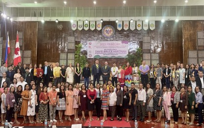 <p><strong>CONFERENCE</strong>. Participants pose during the international conference on indigenous knowledge at the Teatro Ilocandia and Center for Flexible Learning in Batac City, Ilocos Norte province. The three-day conference will culminate on May 18, 2023. <em>(Photo by Leilanie Adriano)</em></p>