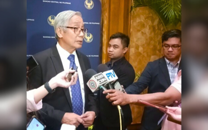 <p><strong>TAKE CHARGE. </strong>Bangko Sentral ng Pilipinas (BSP) Governor Felipe Medalla (left) said electronic wallet account holders should also be responsible in securing their accounts to protect their funds. He said digital banking in the country remains secure but noted that criminals have a lot of ways to commit fraud. <em>(PNA photo by Joann S. Villanueva) </em></p>