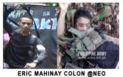 <p><strong>PARENTS' PLEA.</strong> Eric Mahinay Colon, one of the three NPA leaders killed in an encounter last May 11, 2023 in Cantilan, Surigao del Sur, had received several pleas from his parents to surrender but refused. This was according to the rebel’s father, Arnolfo Colon, who issued a statement Wednesday (May 16, 2023) during his son's wake at their residence in Barangay Mat-i, Surigao City. <em>(Photo courtesy of 4ID)</em></p>