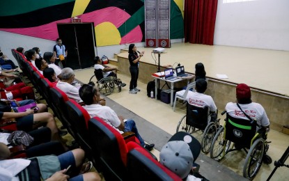 <p><strong>LIVELIHOOD SUPPORT</strong>. Some 100 persons with disabilities and solo parents in the City of San Fernando, Pampanga undergo an orientation seminar on Wednesday (May 17, 2023) for the “Kasama ka sa Pangkabuhayan” livelihood support program. The city government, in partnership with the Department of Labor and Employment (DOLE) launched the undertaking for the two sectors to integrate them into the economic mainstream through entrepreneurship. <em>(Photo courtesy of the city government of San Fernando)</em></p>