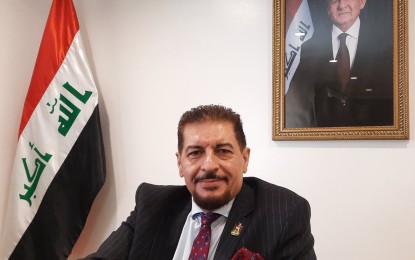 <p>Dr. Khalid Ibrahim Mohammed, chargé d'affaires of the Iraq Embassy in Manila during an interview with the Philippine News Agency on May 19. (Photo by Joyce Rocamora)</p>
