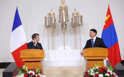 Macron visits Mongolia, vows improved bilateral ties