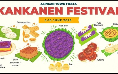 <p><strong>KANKANEN FESTIVAL</strong>. The local government unit of Asingan town in Pangasinan is set to hold the Kankanen Festival on June 9, 2023. A native rice cake more than a kilometer long will be lined-up on the street in an attempt to set a new world record. <em>(Photo courtesy of Asingan PIO)</em></p>