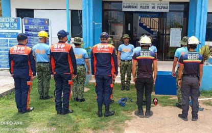 <p><strong>PREPARED.</strong> Personnel from the Bureau of Fire Protection, Philippine National Police, and Rescue Team in Lapu-Lapu City are on standby for the possible impact of Super Typhoon Mawar. Several local government units in Cebu province announced the suspension of classes on Friday (May 26, 2023) in anticipation of the weather disturbance that is expected to enter the Philippine Area of Responsibility either on Friday night or early Saturday morning. <em>(Photo courtesy of Lapu-Lapu City PIO)</em></p>