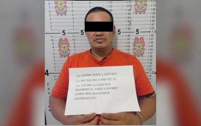 <p><strong>DETAINED</strong>. The 41-year-old suspect Jonnie Romo, who yielded PHP23.4 million worth of suspected shabu, during a buy-bust operation in Paranaque City on Saturday (May 27, 2023). He is now detained at Paranaque Police Station. <em>(Photo courtesy of Southern Police District)</em></p>