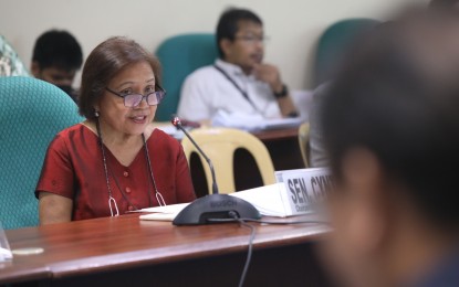 <p><strong>AQUACULTURE SITES.</strong> Senator Cynthia Villar presides over the Committee on Agriculture, Food, and Agrarian Reform’s hearing on Tuesday (May 30, 2023) expressing her support for the passage of bills proposing the creation of aquaculture sites in 22 areas in the country. Villar said it is critical for the government to give importance to the industry of aquaculture farming. <em>(Photo courtesy of Senate PRIB) </em></p>