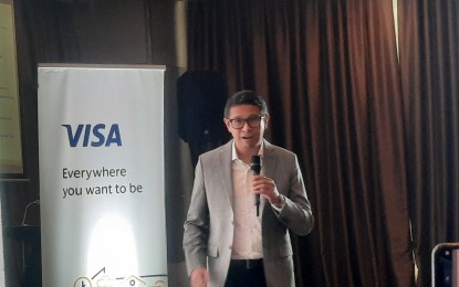 <p><strong>CASHLESS PAYMENTS</strong>. Visa Country Manager for the Philippines and Guam Jeffrey Navarro reported Thursday (June 1, 2023) that more Filipinos tried cashless in 2022 with the availability of cashless payments in the points of sales. The growth of cashless payments in the country also reflects that Filipinos become less reliant on cash. <em>(PNA photo by Kris Crismundo)</em></p>