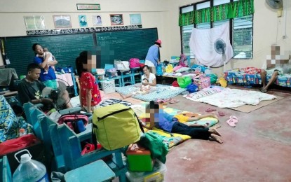 <p><strong>EVACUEES</strong>. Evacuees temporarily stay at the Nagdayao Elementary School in Sibalom, Antique on Wednesday. Antique Provincial Disaster Risk Reduction and Management Officer Broderick Train said in an interview Thursday (June 1, 2023) that 374 families have been evacuated due to flooding. (<em>PNA photo courtesy of Antique PIO</em>)</p>