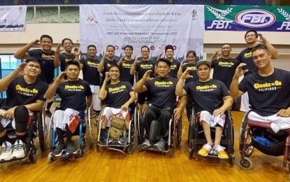 <p><strong>READY.</strong> The Philippine men's team wins the bronze medal at the International Wheelchair Basketball Federation (IWBF) Asia-Oceania Championships in Suphanburi, Thailand last month. The team is eyeing the gold medal in the Cambodia Asean Para Games after securing the silver medal in the 2022 edition hosted by Indonesia. <em>(Contributed photo)</em></p>