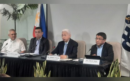 <div dir="auto">RCEP MONITORING. (From left to right) Department of Trade and Industry (DTI) Assistant Secretary Glenn Peñaranda , Undersecretary Ceferino Rodolfo, Secretary Alfredo Pascual and Assistant Secretary Allan Gepty in a press conference in Makati City Friday (June 2, 2023). DTI has established a dashboard to monitor unwarranted surge in imports amid the implementation of the Regional Comprehensive Economic Partnership. (PNA photo by Kris Crismundo)</div>