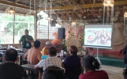 <p><strong>PREVENTION</strong>. The Department of Agriculture through the ASF and other animal diseases task force urges the support of hog raisers in keeping Antique free from the animal disease in a forum in the municipality of Sibalom on June 2, 2023. A 14-day quarantine is now in effect in nearby Hamtic town effective Monday (June 5, 2023) due to a suspected case of ASF. (<em>PNA photo by AJPetinglay</em>)</p>