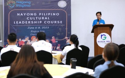 <p><strong>CAPACITY TRAINING.</strong> The Nayong Pilipino Foundation (NPF) started training around 50 tourism workers from the Davao Region on Tuesday (June 6, 2023) in preparation for the launching of the Philippine Experience project in the Davao Region area by the end of June. The three-day training aims to build the capacities of the stakeholders in the cultural and creative industries to prepare them for leadership roles in cultural heritage protection and tourism development<em>. (PNA photo by Robinson Niñal Jr.)</em></p>
