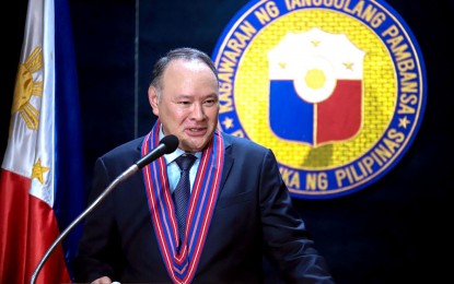 <p style="text-align: left;">Defense Secretary Gilberto Teodoro Jr.<em>(PNA photo by Joan Bondoc)</em></p>