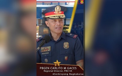 <p>Brig. Gen. Carlito Gaces, PRO-4A director<em> (Photo from Police Regional Office 4A)</em></p>