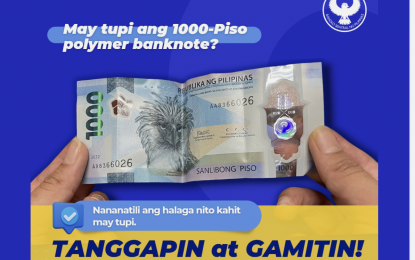 <p><strong>BEST CAMPAIGN.  </strong>The campaign for the PHP1,000 polymer bill was named "Best New Currency Public Engagement Program" by the International Association for Currency Affairs (AICA) in Mexico last month. <em>(BSP Facebook page)</em></p>
