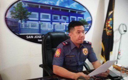 <p><strong>BIDA PROGRAM.</strong> San Jose de Buenavista acting chief of police Maj. Geremy Ian Magbanua on Wednesday (June 14, 2023) says they are strengthening their campaign against illegal drugs in support of the Buhay Ingatan, Droga’y Ayawan program. The local police will bring their advocacy campaign to schools and communities, he said in a press conference at the San Jose de Buenavista Police Station. (<em>PNA photo by Annabel Consuelo J. Petinglay</em>)</p>