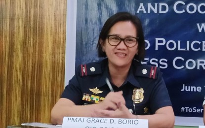 <p><strong>BIRADA SEMANA</strong>. Major Grace Borio, spokesperson for the Police Regional Office-Western Visayas (PRO-6), says the number of confiscated illegal drugs so far in September is lower compared with August, in an interview on Wednesday (Sept. 13, 2023). She said a huge volume of drugs was seized a week before the focused operations, so the drug supply could have already been depleted. <em>(PNA file photo by PGLena)</em></p>