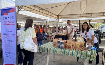 <p><strong>MARKETING</strong>. A trade fair in Tacloban City on May 1 showcasing local products in Leyte. At least 55 micro, small and medium enterprises in Leyte province will join the five-day Fiesta Bonanza Trade Expo 2023 in anticipation of high demand for local products due to fiesta celebrations in the city. <em>(Photo courtesy of Department of Trade and Industry)</em></p>