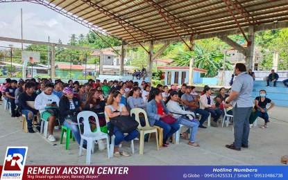 <p><strong>MORE WORKERS DEPLOYED.</strong> A total of 110 seasonal farm workers from Dinagat Islands province attend a pre-departure orientation seminar at the provincial capitol in San Jose town on Monday (June 26, 2023). The workers will leave for Pyeongchang County in South Korea in mid-July to learn advanced agriculture and fishery technologies that can be applied upon their return after a year.<em> (Photo courtesy of Remedy Action Center–Dinagat)</em></p>