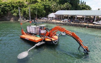 <p><strong>DESILTATION</strong>. A ceremonial activity was held in Roxas City in Capiz to mark the official start of the desiltation project at the Panay River on June 19, 2023. The dredging activity is one of the interventions implemented by the provincial government of Capiz and the Department of Public Works and Highways to address the perennial flooding in the province. <em>(Photo courtesy of Ronnie Dadivas FB page)</em></p>