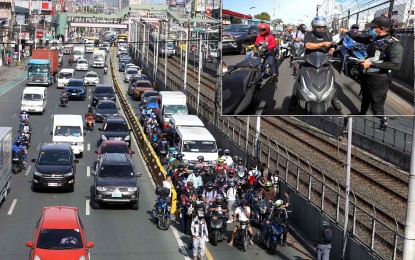 <p><strong>APPREHENDED.</strong> Inter-Agency Council for Traffic operatives apprehend about 150 vehicles taking the EDSA Busway Carousel in Pasay City on July 4, 2023. Aside from receiving a fine, violators get “points” in the Land Transportation Office's system, barring them from getting a 10-year driver’s license upon renewal. <em>(PNA photos by Avito Dalan)</em></p>