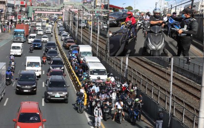 <p><strong>APPREHENDED.</strong> More than a hundred motorists are apprehended by enforcers of the Inter-Agency Council for Traffic, now known as the Special Action and Intelligence Committee for Transportation, for taking the EDSA Busway in Pasay City on July 4, 2023. Metropolitan Manila Development Authority acting chair Don Artes on Thursday (May 9, 2024) warned personnel against committing such traffic violations. <em>(PNA photos by Avito Dalan)</em></p>
