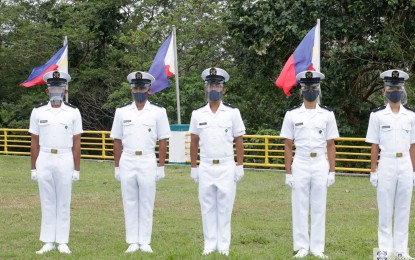 <p><strong>BETTER SEAFARERS</strong>. Cadets of Bataan-based Maritime Academy of Asia and the Pacific stand in formation in this undated photo. A faculty member said Sunday (July 9, 2023) that the Maritime Industry Authority and the Commission on Higher Education will soon introduce enhancements to the curriculum of maritime schools. <em>(Photo from MAAP Library)</em></p>