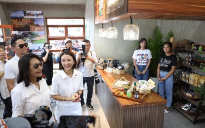 <p><strong>TOURIST REST AREA.</strong> Tourism Secretary Christina Garcia-Frasco and her mother, Gov. Gwendolyn Garcia, inspect the coffee lounge of the Tourist Rest Area in Poblacion, Medellin, inaugurated on Monday (July 10, 2023). Frasco said 15 more TRAs will be added to the 10 which are now in the pipeline. (Photo courtesy of Cebu Capitol PIO)</p>