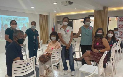 <p><strong>ENHANCED PROTECTION</strong>. Some of the hospital front-liners in Bacolod City who availed of the Covid-19 bivalent vaccines during its launch on July 7, 2023. An initial 1,608 healthcare workers in public and private hospitals in the city have been identified to receive the updated booster shot for enhanced protection against the virus.<em> (Photo courtesy of Bacolod City PIO)</em></p>