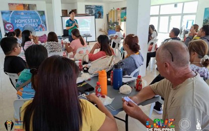 <p><strong>HOMESTAY TRAINING.</strong> A total of 25 homestay owners in Siargao Island undergo a seven-day training course to enhance their capacity to accept guests and provide them with excellent accommodation services on Monday (July 11, 2023). The seven-day training, conducted by the Department of Tourism 13 (Caraga Region), runs at the Tourist Assistance Center in General Luna, Siargao Island, Surigao del Norte until July 14. <em>(Photo courtesy of DOT-13)</em></p>