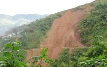 <p><strong>ACCESSIBLE ONLINE</strong>. A landslide hits Itogon, Benguet at the height of Typhoon Ompong in September 2018. The Department of Science and Technology and the University of the Philippines-Baguio have teamed up to create an online repository of information related to landslides that implementers, lawmakers, and the public can access online. <em>(PNA file photo)</em></p>