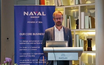 <p>Naval Group corporate sales director for the Philippines Loïc Beaurepaire <em>(PNA photo by Priam Nepomuceno)</em></p>