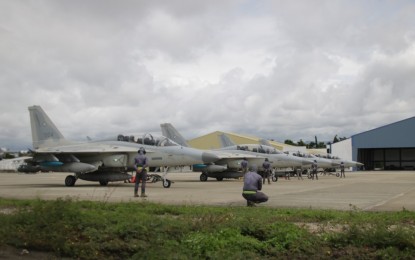 <p>FA-50PH fleet with assisting maintenance crew at the starting procedures infront of the ACP Hangar, Brig.Gen. Benito N.Ebuen Air Base, Lapu-Lapu City, Cebu <em>(Photo courtesy of PAF) </em></p>