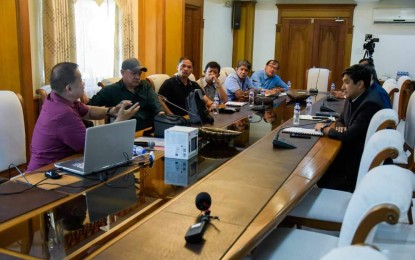 <p><strong>CONSULTATION. </strong>Pangasinan Gov. Ramon Guico III (right) meets with the J.M. Vila Design & Consultancy at the Urduja House in Lingayen, Pangasinan on July 12, 2023. The meeting tackled the proposed establishment of an international seaport in Sual town, Pangasinan. <em>(Photo courtesy of Province of Pangasinan Facebook page)</em></p>