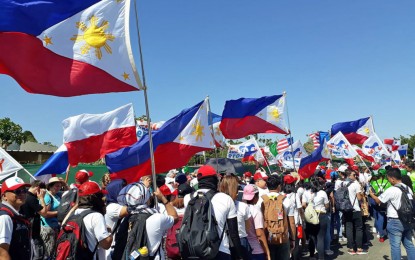 <p><strong>WORLD YOUTH DAY.</strong> Filipino delegates during the 2019 World Youth Day in Panama. The CBCP on Wednesday (July 19, 2023) said it is exerting all efforts to appeal the denial of the visas of 50 delegates to this year's World Youth Day to be held in Lisbon, Portugal. <em>(File photo from CBCP-ECY)</em></p>