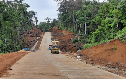 <p><strong>NEW LINK.</strong> A portion of the newly concreted road in Maydolong, Eastern Samar leading to Basey, Samar. Local officials are upbeat about its completion within the current administration. <em>(Photo courtesy of Penelope Anosa Pomida)</em></p>