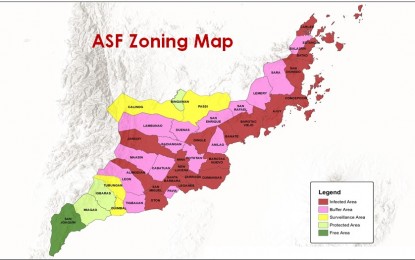 <p><strong>SENTINEL</strong>. The areas affected by African swine fever in Iloilo province. The Office of the Provincial Veterinarian said on Thursday (July 20, 2023) that 47 farmers from 19 villages in Iloilo province will be subjected to validation for the sentinel program. <em>(Screenshot from Provincial Veterinarian)</em></p>