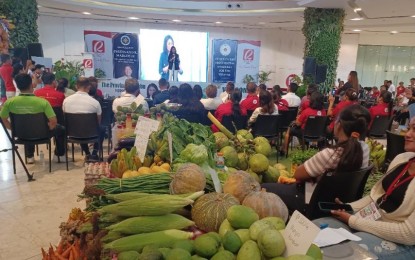 <p><strong>KADIWA IN CEBU.</strong> Farmers sell their agricultural products during the three-day Kadiwa ng Pangulo at the Robinsons Galleria in Cebu City that ended on Wednesday (July 19, 2023). The Kadiwa ng Pangulo will be synchronized with the Serbisyo Caravan in each of the seven legislative districts in Cebu province, Governor Gwendolyn Garcia said. <em>(PNA photo by John Rey Saavedra)</em></p>