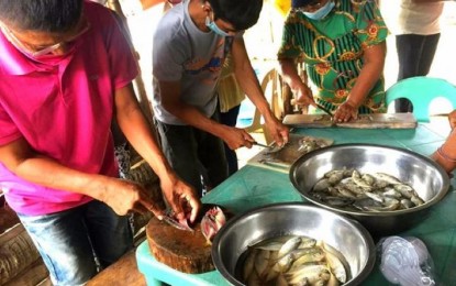 <p><strong>LIVELIHOOD</strong>. Training on fish processing in Catbalogan City, Samar, one of the livelihood activities funded under the Fisheries, Coastal Resources and Livelihood (FishCORAL) project. The National Economic Development Authority (NEDA) regional office here and the Visayas State University in Baybay City, Leyte will assess the impact of the project. <em>(Photo courtesy of Bureau of Fisheries and Aquatic Resources)</em></p>