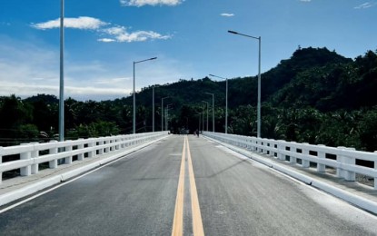 <p><strong>NEW BRIDGE.</strong> The PHP173.7-million, 150-linear meter Kadayacan Bridge in Maria Aurora town, Aurora province is one of the major infrastructure projects in Central Luzon implemented by the Department of Public Works and Highways (DPWH) during the first year of the Marcos administration. The DPWH's commitment to the administration's infrastructure development strategy is anchored in the Build Better More Program. <em>(Photo courtesy of DPWH Region 3)</em></p>